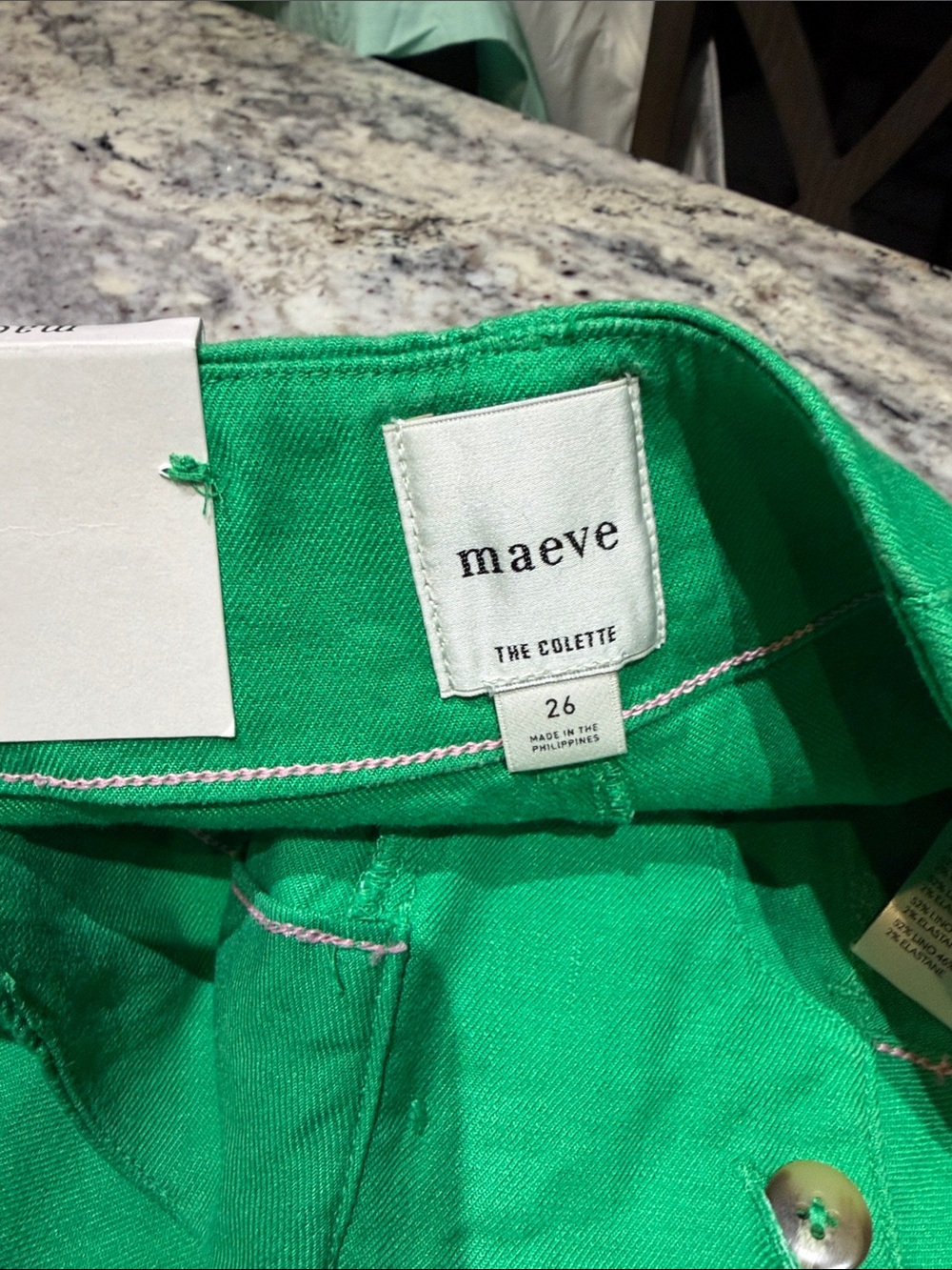 Anthropologie Maeve Colette Green Cropped Wide-Leg Pants - Picture 3 of 7